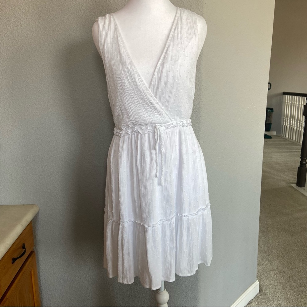 Speechless White Textured Mini Dress